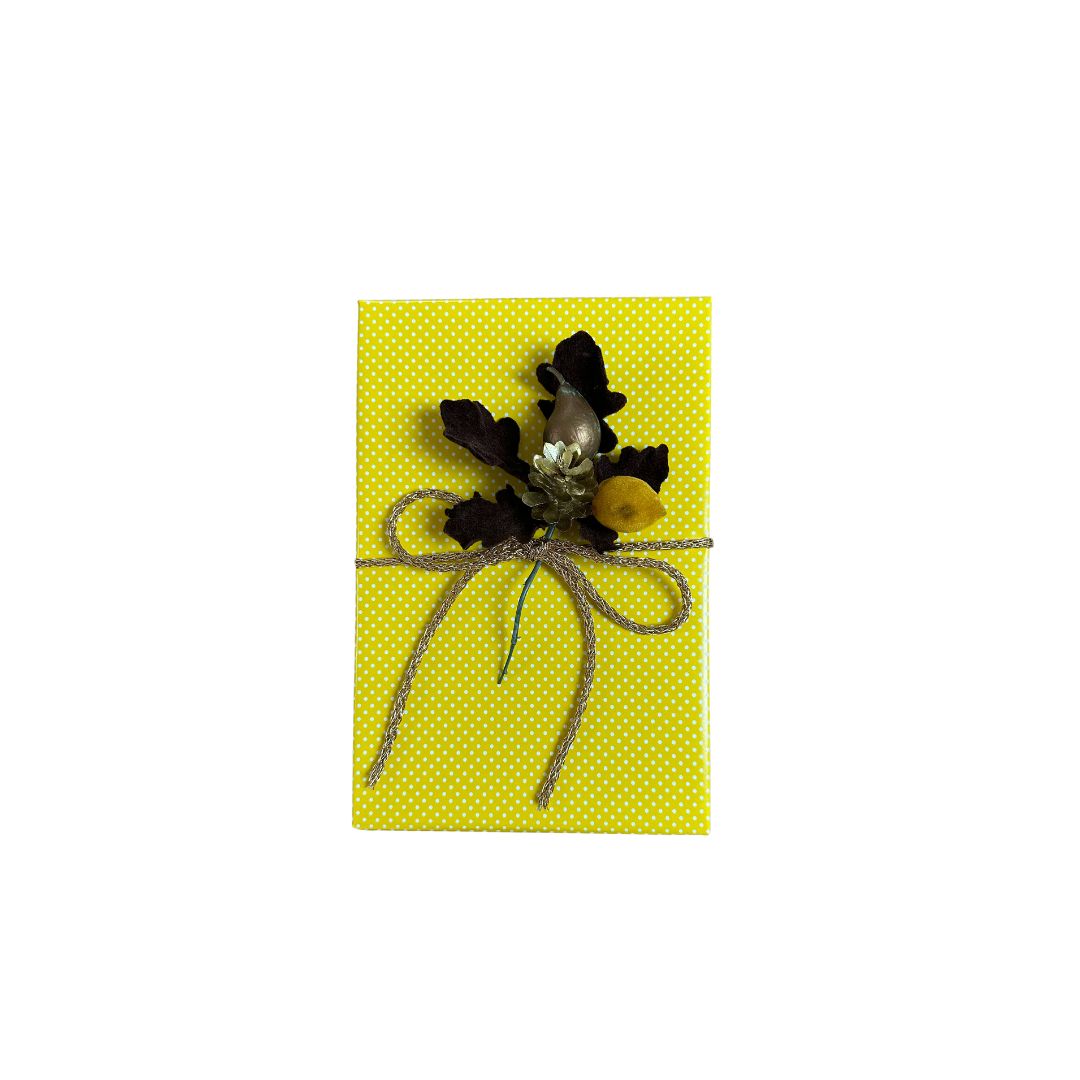 Teenie Weenie Yellow White Polka Dot Vintage Paper